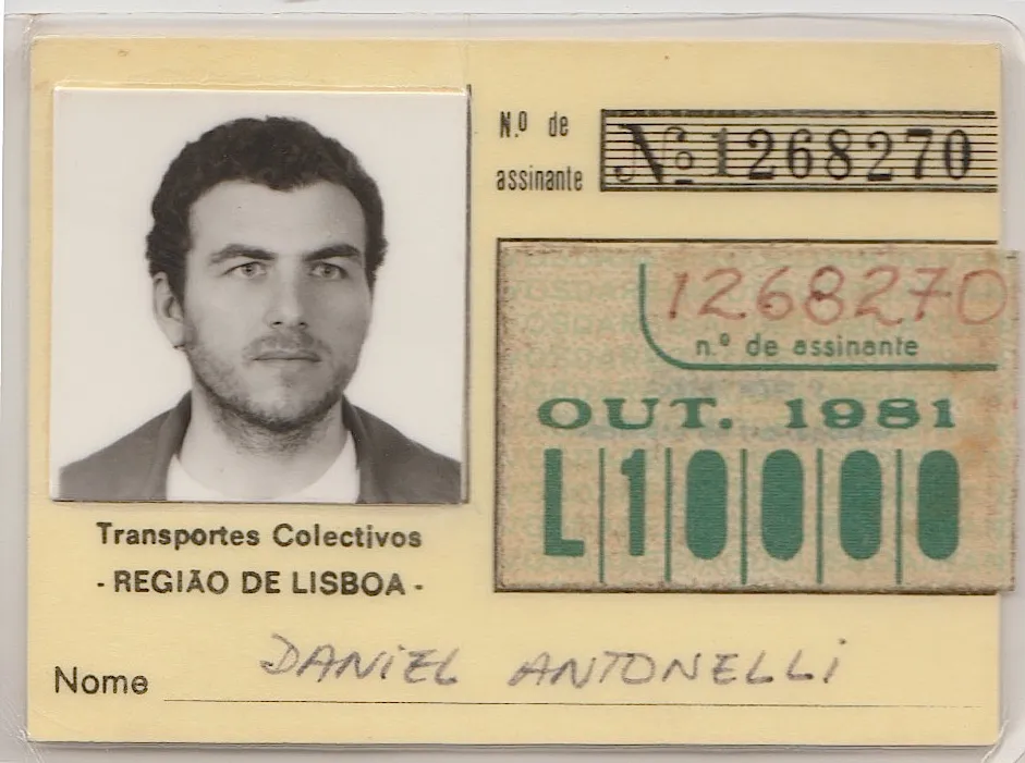 Lisbon transit pass, October 1981