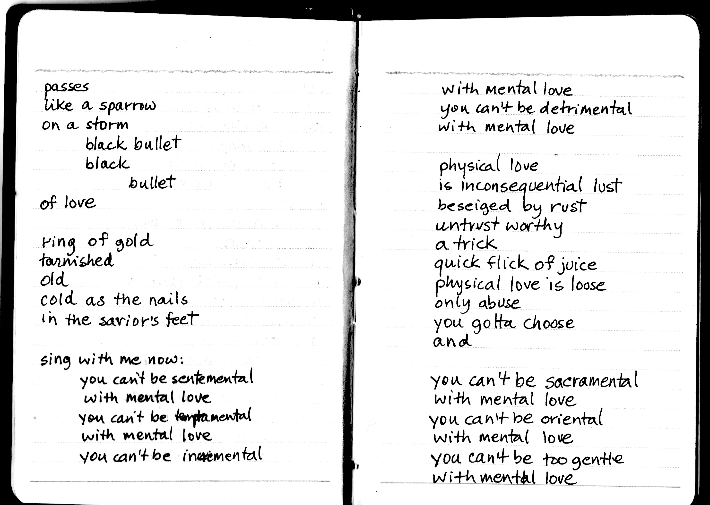 Poem manuscript, early works Poem manuscript, early works