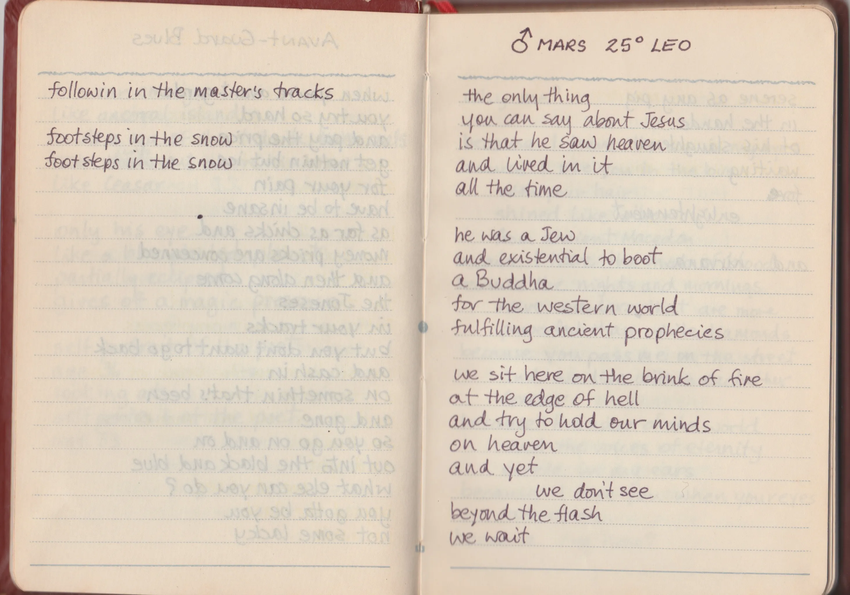 Poem manuscript Poem manuscript