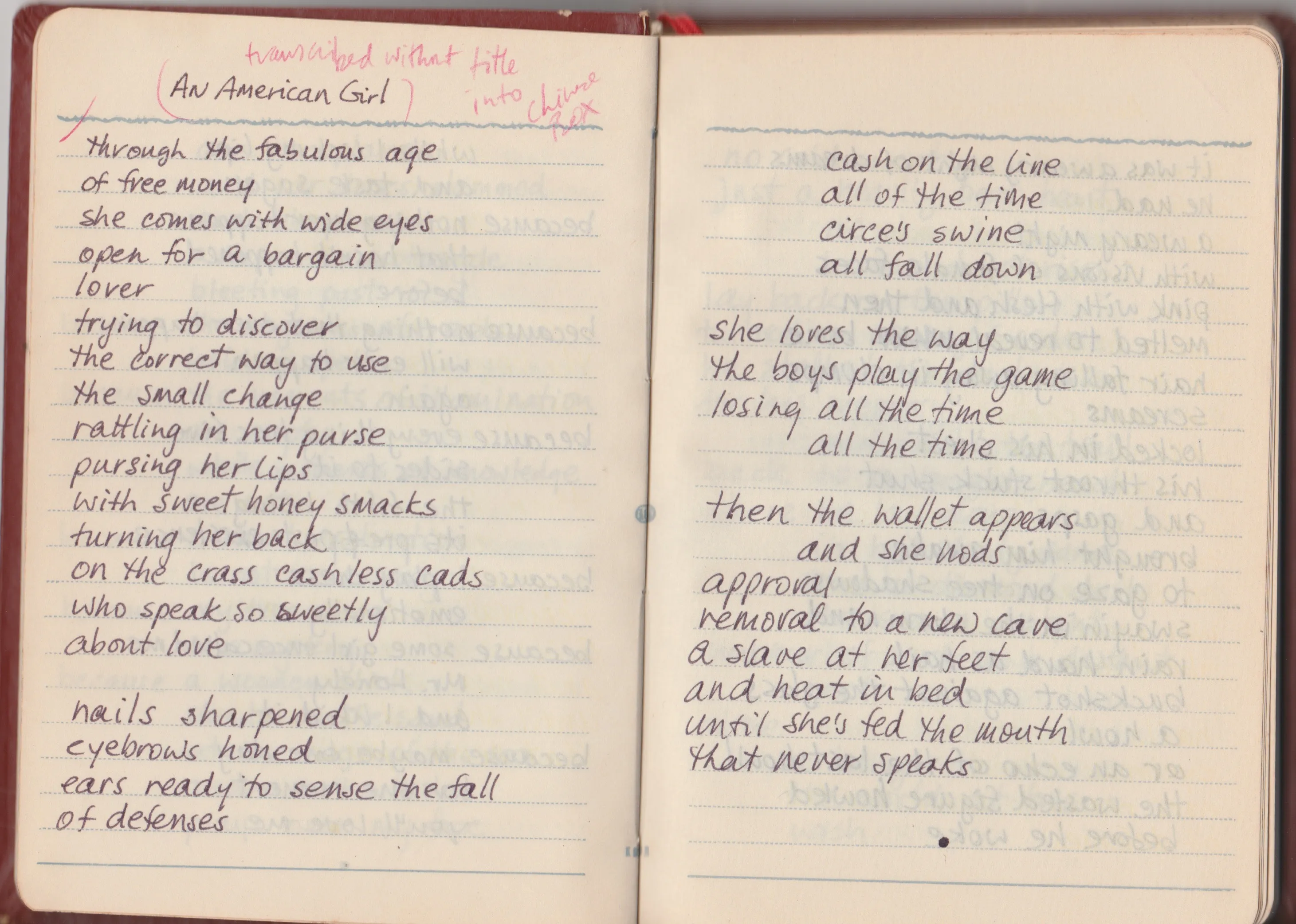 Poem, circa 1980 Poem, circa 1980
