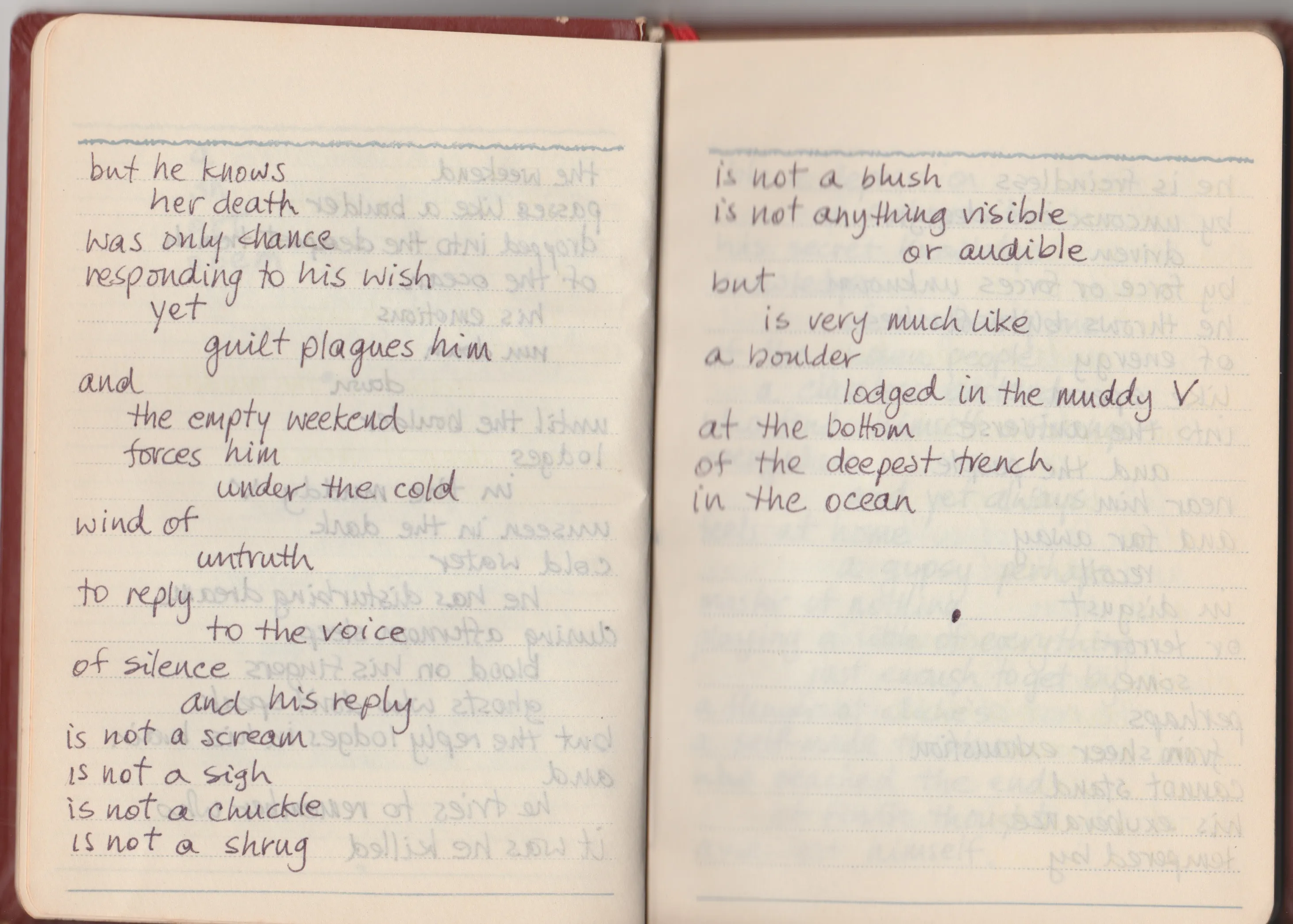 Poem manuscript page Poem manuscript page