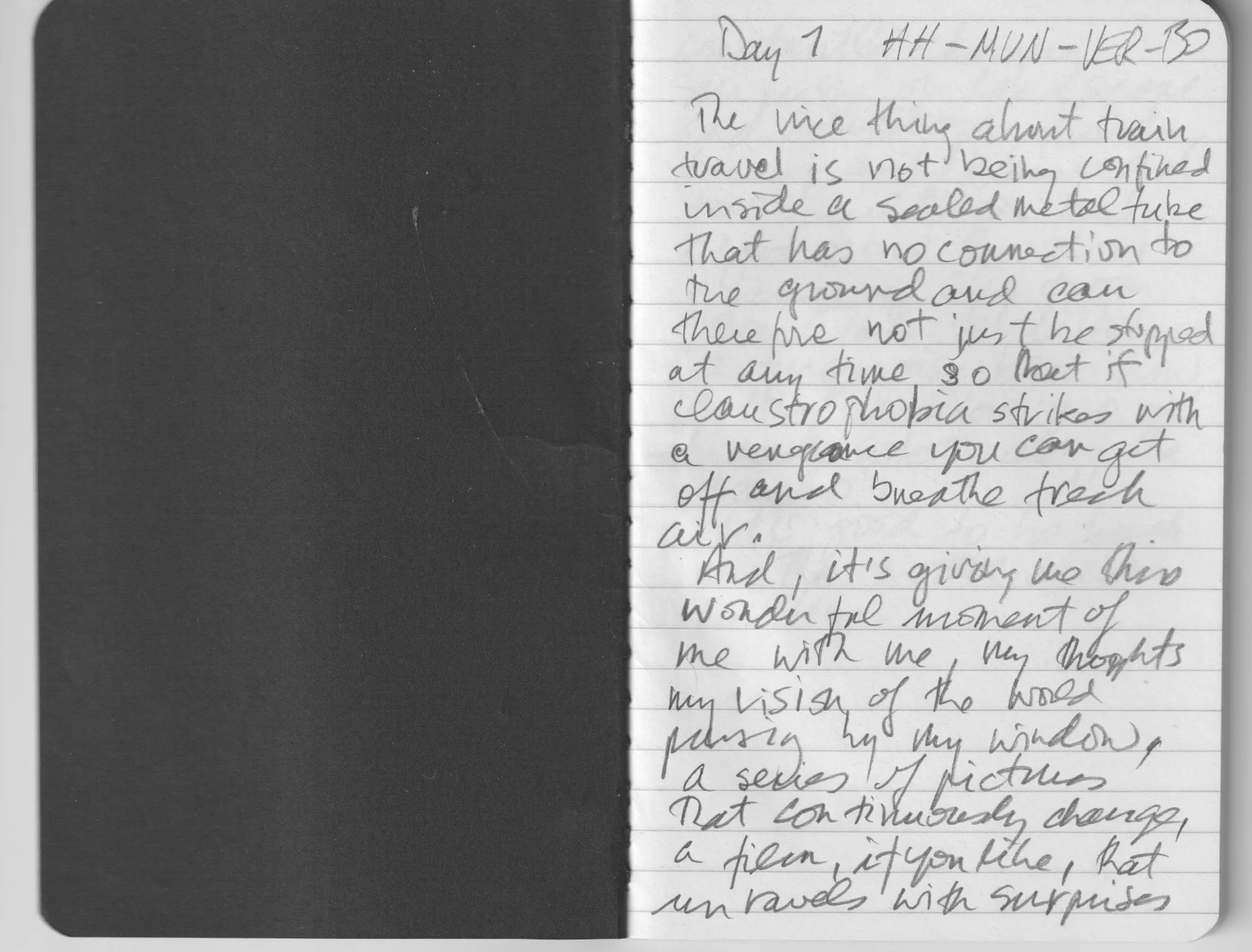 Moleskine diary page Moleskine diary page